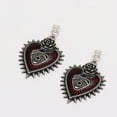 thumbnail image 6 of BNNG Christmas Halloween Gothic Style Dark Heart Drop Earrings Earrings Playful Halloween Earrings Ghostly Pumpkin Patch Earrings Pumpkin Dangle Earrings For Halloween, 6 of 7