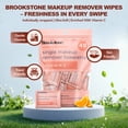 thumbnail image 3 of Brookstone Makeup Remover Wipes Single Individually Wrapped Cleanse Remove Makeup 40 Count Makeup Wipes, 3 of 8