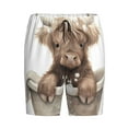 thumbnail image 6 of Daiia Cute Cow Bath Mens Woven Stretch Pajama Short,Short Pajama Pants-Small, 6 of 7