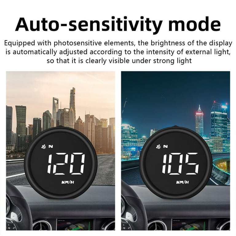 9.0 Inch Screen Car HUD Car Head-up Display Compass Multifunction GPS  Speedometer, snatcher