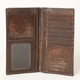 thumbnail image 4 of AMERICAN TANNER Genuine Leather Hand Burnished Long Bifold Wallet For Men Women H7 X W3.5 X D0.5, 4 of 5