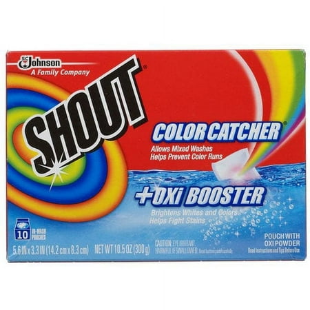 Shout Color Catcher Sheets with Oxi Booster, 10 Count