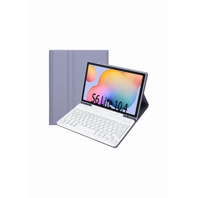 Bluetooth Keyboard Case for Samsung Galaxy Tab S6 Lite 10.4 Inch - Slim Folio Stand Cover with Wireless Keyboard, Auto Sleep/Wake, Protective PU Leather Shell, Detachable Design for 2020/2022