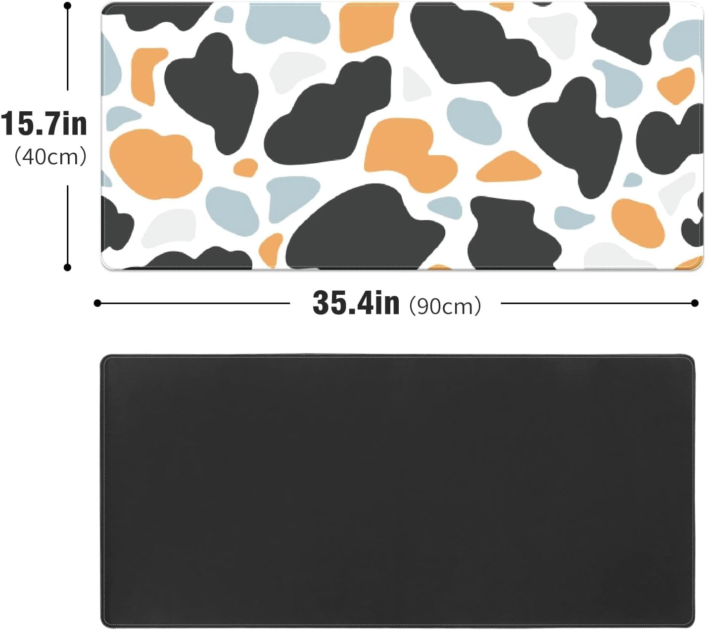 Colorful Cow Print Desk Mat, Desk Accessory, Cute Workspace, Trendy Workspace, Trendy, 35.4x15.7in Large Gaming Mouse Pad, Cute Desk Topper, Pretty Desk Pad