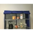 thumbnail image 2 of Covered Living Storage Shelving unit cover, fits racks 36"Wx18"Dx72"H with one side see through panel (Royal Blue), 2 of 4