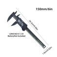 thumbnail image 3 of Wweixi Digital Vernier Caliper 0-150mm Plastic Slide Gauge Micrometer 0.1mm Ruler Battery Operated DIY Tool Instrument, 3 of 6