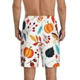 thumbnail image 3 of Daiia Autumn Pumpkins Fall Leaves Mens Woven Stretch Pajama Short,Short Pajama Pants-X-Large, 3 of 9