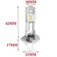 thumbnail image 2 of Ampoules Led H3, Ampoules Antibrouillard H3 (2 Pcs, Argent), 2 of 5