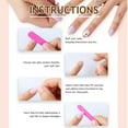 thumbnail image 4 of Press On Nails short - Press On Nails Almond - French Tip Press On Nails, Opaque Reusable Stick On Nails, Fake Nail with Glue in 12 Sizes - 24 Nail Kit, Pink Press On Nails For Women, 4 of 5