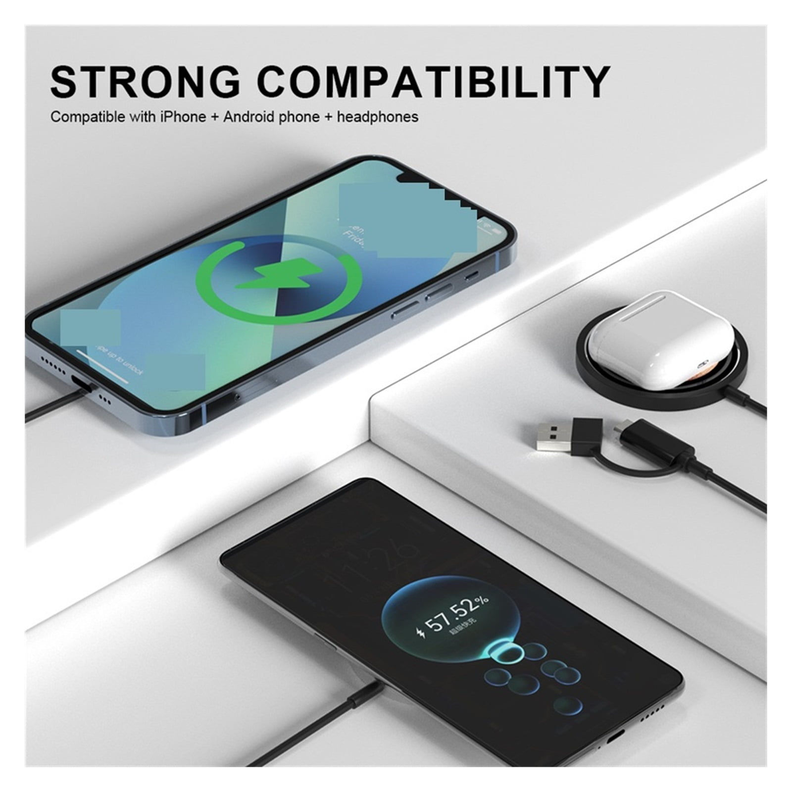 100W Wireless Charger Magnetic Fast Charging For Phone Induction Wireless Chargers Station ,Secure & Stable
