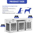 thumbnail image 4 of ModFusion White Wooden Dog Crate with Divider – Modern Furniture Style Pet House, 4 of 9