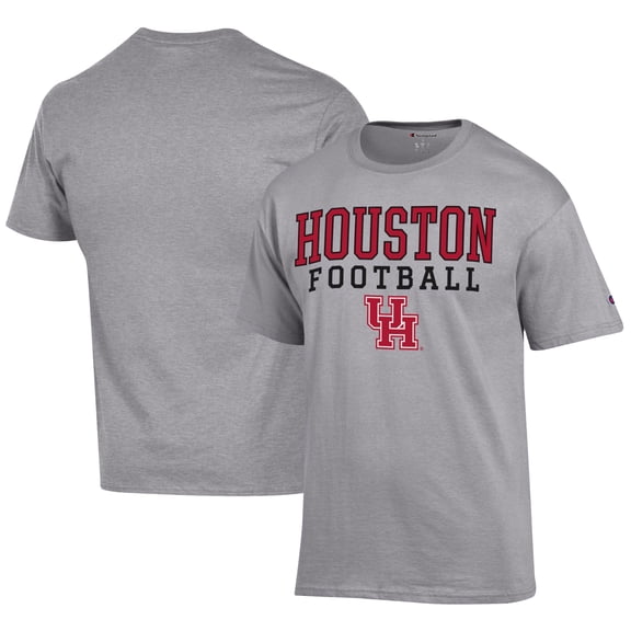 Men's Champion Gray Houston Cougars Football Jersey T-Shirt