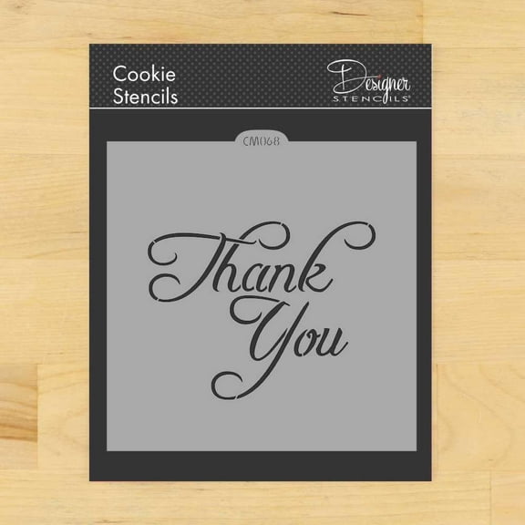 Thank You Cookie and Craft Stencil CM068 by Designer Stencils