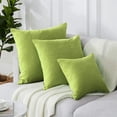 thumbnail image 3 of Funda Cojín 50x50 Verde Lima Juego de 2 Decoración Habitación Bebé Salón Hogar Fundas Cojines Sofá Cama Cuadrado Doble Cara Color Liso Suave Chenilla Fundas Cojines con Cierre Cremallera, 3 of 5