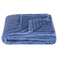 thumbnail image 4 of Mainstays Blue Jewel Channel Faux Fur Blanket, Twin, 66" x 90", 4 of 4