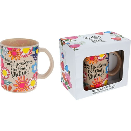 Pavilion Gift Company - You Are Awesome - 18 oz Glass Mug