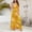 Yellow, variant on SCSAlgin Hawaiian Dresses for Women Boho Maxi Dress V-Neck Floral Summer Dress Beach Spaghetti Strap