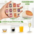 thumbnail image 2 of Yayeee 6 PCS Drink Coasters with Holder Set Woven Absorbent Round Tabletop Hot Pad, Jam Jars, 2 of 7