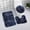 Navy, variant on dgysar 3-Piece Bathroom Rug Set, Soft Plush Bath Mat, Toilet Rug & Lid Cover, Solid Color, Machine Washable Home Decor Set Wine 3PC