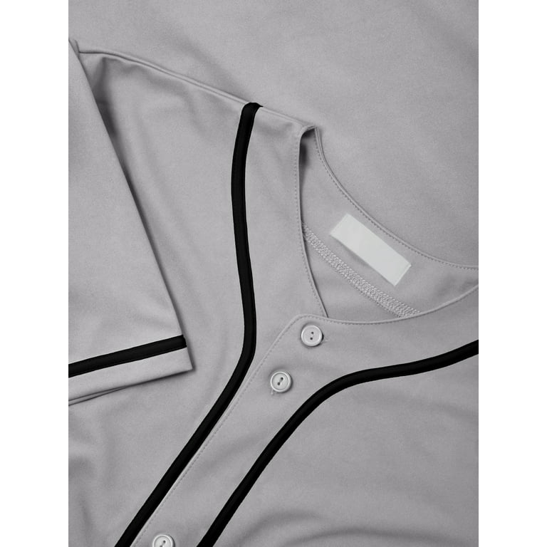 Ma Croix Mens Team Sports Printable Blank Jersey Baseball Collar Button Up  T Shirts