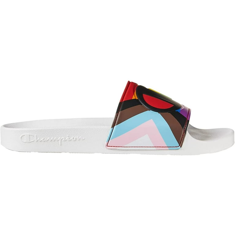 Champion Men s IPO Pride Slide Sandal Pride Flag White numeric 10 Walmart