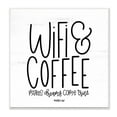 thumbnail image 2 of The Stupell Home Decor Dreams Come True with Wifi and Coffee Black and White Modern Linear Typography, 2 of 4