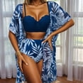 thumbnail image 2 of Swimming Suits for Women Bikini Sets Floral Print Tankini Swimsuit for Two Piece Bikini With Cover Up Beach Swimwear, 2 of 5