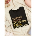 thumbnail image 3 of Turkey Gravy Stuffing Corn Women Black T-Shirt, Female Medium, 3 of 4