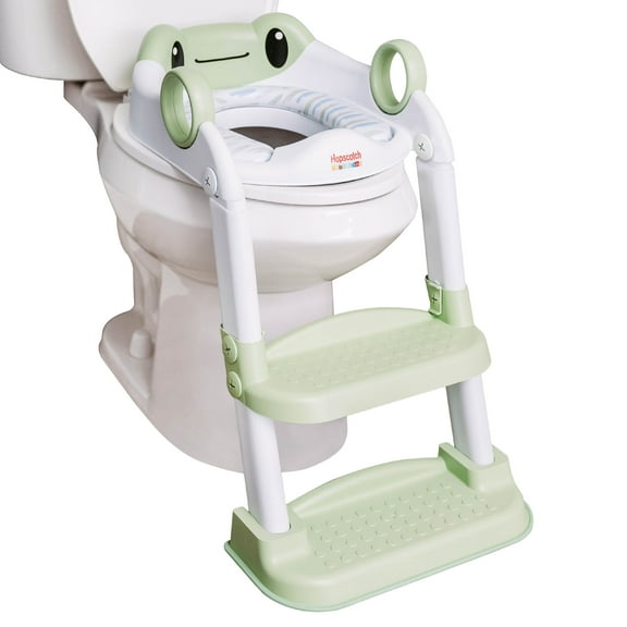 Hopscotch Lane Frog Character Step up Potty - Toddler Toilet Seat with Ladder, Children 12  Months