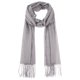 thumbnail image 1 of Bufanda de invierno cálida de imitación de cachemira INSPIRE CHIC, chal largo de color sólido con flecos para mujeres y hombres 78.7"x27.6" gris, 1 of 6