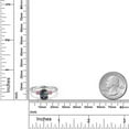 thumbnail image 6 of Gem Stone King 14K White Gold Green Mystic Topaz and Pink Lab Grown Diamond Engagement Ring for Women | 1.84 Cttw | Oval 8X6MM | Gemstone November Birthstone | Size 6, 6 of 6