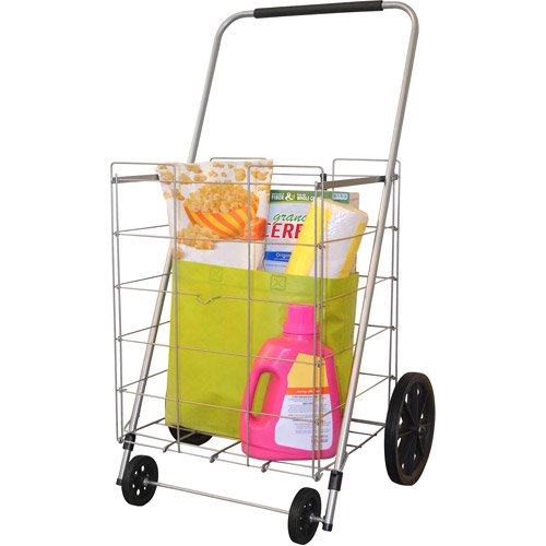Helping Hand Jumbo Folding Shopping Cart, Silver