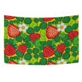thumbnail image 4 of MYPOP Leaf With Strawberries Tapestry Wall Hanging Decoration Home Decor Living Room Dorm 80x60 inches, 4 of 4