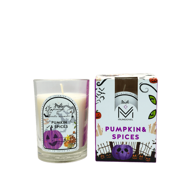 VELA AROMÁTICA PUMPKIN & SPICES | CERA VEGETAL 175G | LARGA DURACIÓN