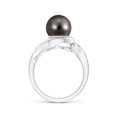 thumbnail image 2 of ANGARA Tahitian Cultured Pearl and Diamond Loop Ring in 14K White Gold for Women | June Birthstone, Birthday, Anniversary, Jewelry Gift for Women | Pearl Ring, 2 of 8