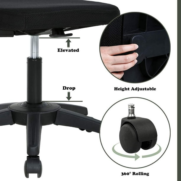 Home Office Chair Ergonomic Mesh Computer Chair Rolling Adjustable