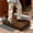 Dark Brown, variant on Indoor Wooden Step Stool 3.5'' Height, Outdoor Steps with Non Slip Pads, Step for Outside, Safety Stepping Stool for Bathroom, Kitchen, Bed, Dark Brown