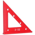thumbnail image 3 of Woodworking Triangle Ruler Aluminum Alloy Clear Scale 5.1in Carpentry Square for Framing Roof, 3 of 5