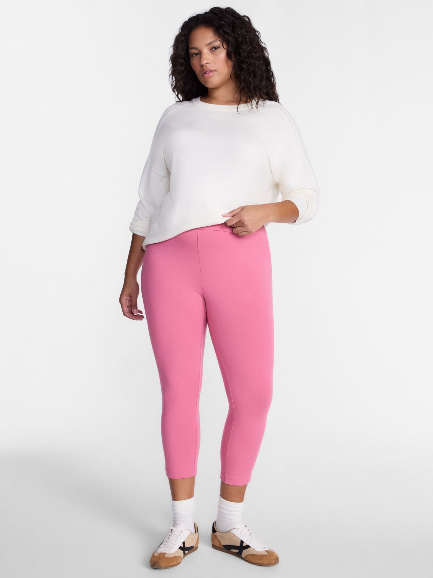 Terra & Sky Women's Plus Capri Legging, Sizes 0X-5X