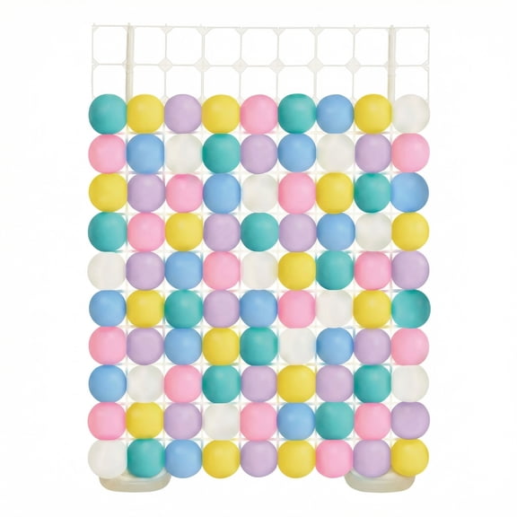 Amscan Balloon Grid Backdrop Kit Stand, Clear, 4-ft, 40-pk