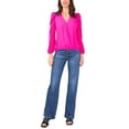 thumbnail image 3 of Sam & Jess Women's Puff Sleeve Top Pink Size Petite Medium, 3 of 3