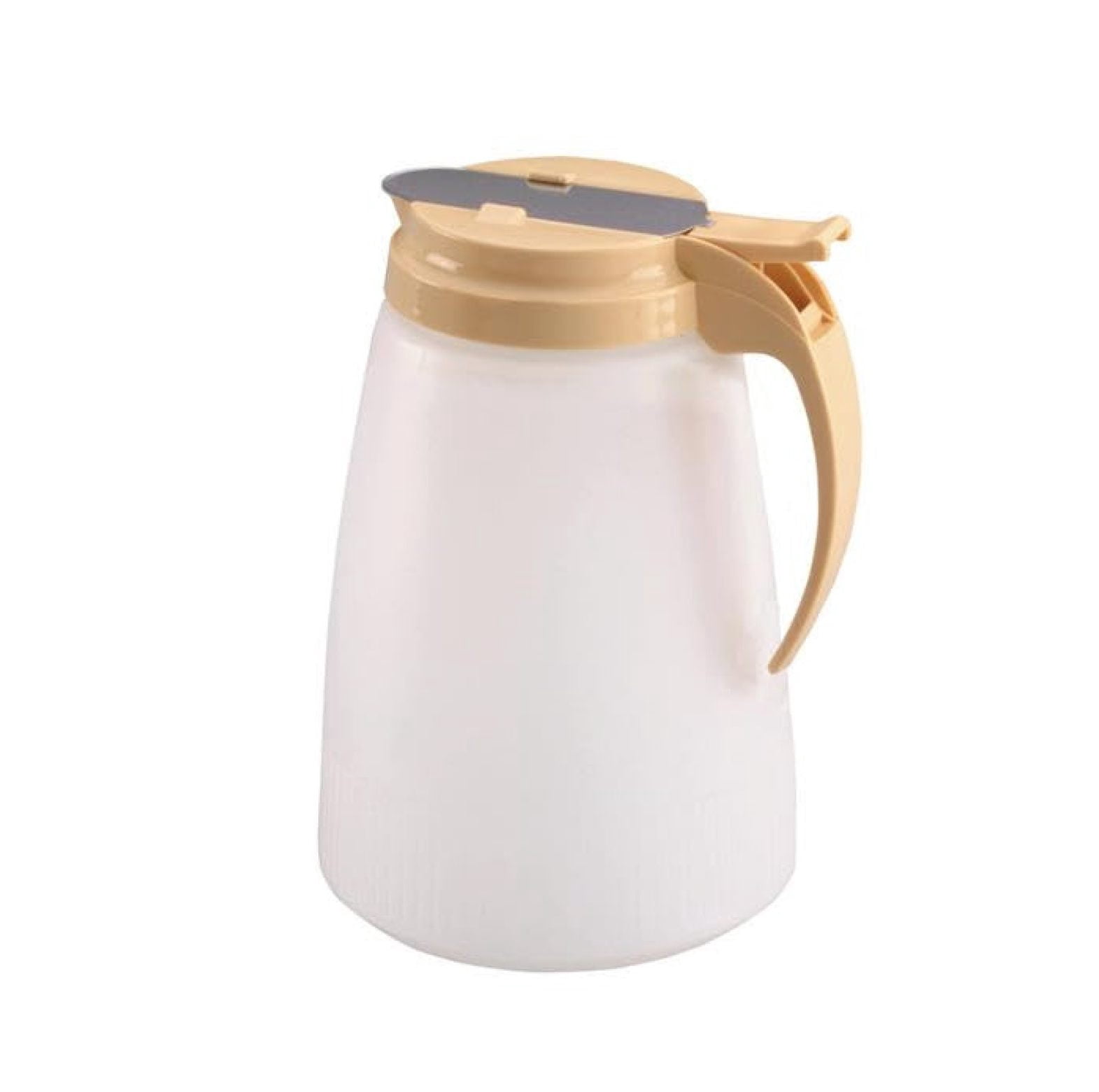 Traex 64 Oz Polyethylene Syrup Server with Almond Top