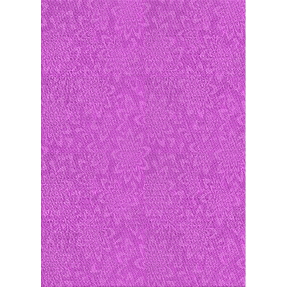 Ahgly Company Machine Washable Indoor Rectangle Transitional Fuchsia Magenta Purple Area Rugs, 5' x 7'