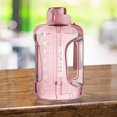 thumbnail image 5 of water Jug, Water Bottle with straws, Large Capacity Lockable Lid Gallon Water Jug, Drinking Cup, for Activity Bike Hiking Yoga Camping pink 2500ml, 5 of 9