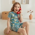 thumbnail image 4 of PatPat Girls Pajamas Toddler Clothes Viscose from Bamboo Kids 2-Piece Pj Set Gifts Short Sleeve Tops Pants Snug Sleepwear Sizes 4-12Y, 4 of 10