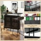 thumbnail image 5 of Mueble de Bar Costway Armario de Metal Negro 4 Niveles con 2 Estantes para Vino y 6 Soportes para Copas, 5 of 9