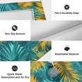 thumbnail image 6 of Tropical Leaves Outdoor Rug for Patio/Deck/Porch, Non-Slip Large Area Rug 4 x 6 Ft, Retro Pastel Turquoise Gold Palm Plant Indoor Outdoor Rugs Washable Area Rugs, Reversible Camping Rug Carpet Runner, 6 of 8