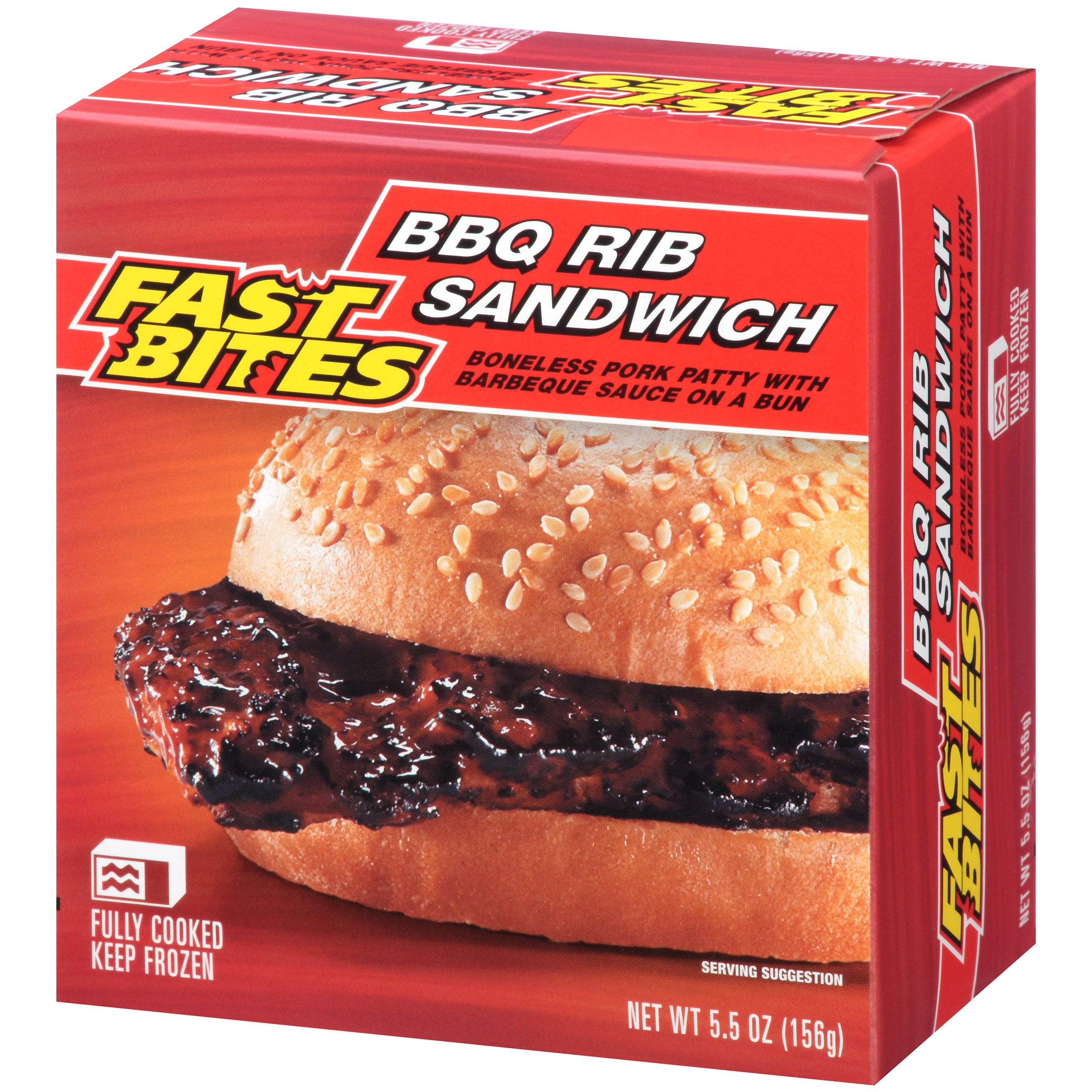 bbq rib sandwich frozen
