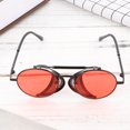 thumbnail image 1 of COOPHYA Lunettes de Soleil Unisexes pour Cyclisme Sports Extérieur 1Ensemble PC Protection UV Forme Carrée Ronde Cadre Noir Lentille Rouge, 1 of 7