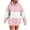 Pink1, variant on Lmnyox Women's Sweatshirt Fashion Color Block Casual Long Sleeve Drawstring Hoodies Loose Pullover with Pocket